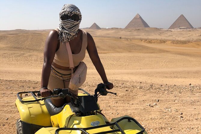 Giza Pyramids, Sphinx, ATV Bike, Lunch,Camel Ride, Dinner Cruise& Shopping Tour - ATV Bike Adventure