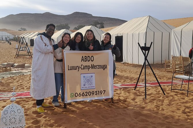 One Night in Private Camp in the Sahara Desert in Merzouga With Dinner - Coffee and Tea