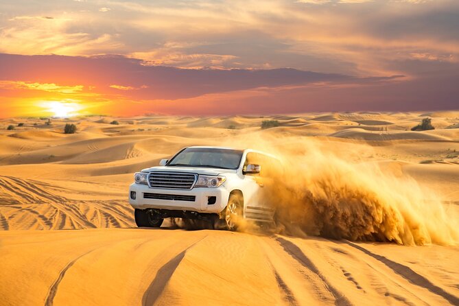 Premium Desert Safari With Live BBQ Dinner and Camel Ride Tour - Transportation and Pickup