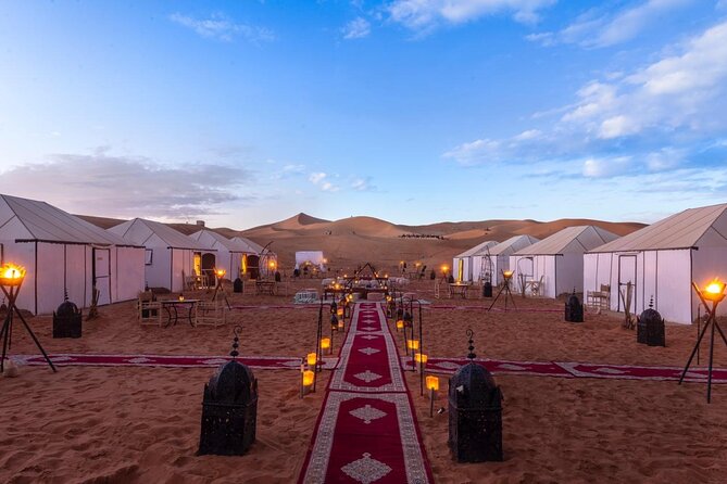 One Night in Private Camp in the Sahara Desert in Merzouga With Dinner - Pickup and Timing