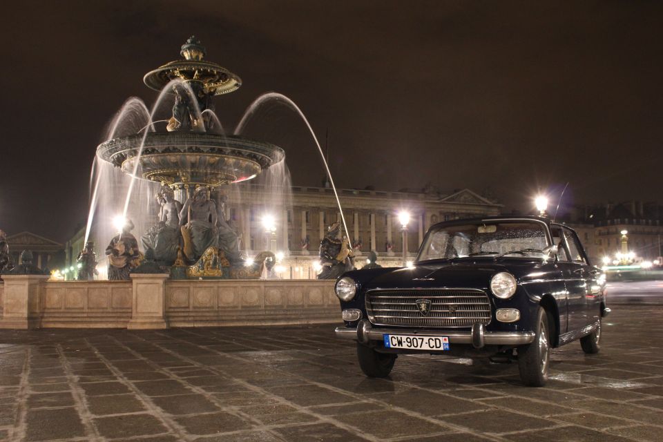 Paris: 1.5-Hour Vintage Car Night Tour - Visiting the Place Des Vosges