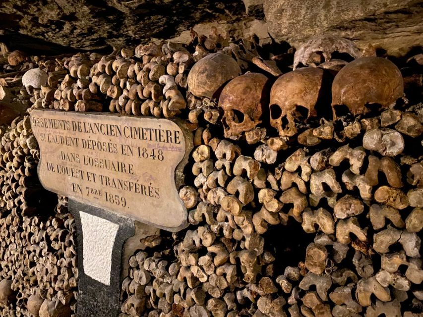 Paris: Small-Group Catacombs Tour With Skip-The-Line Entry - Bone Decorations and The Barrel
