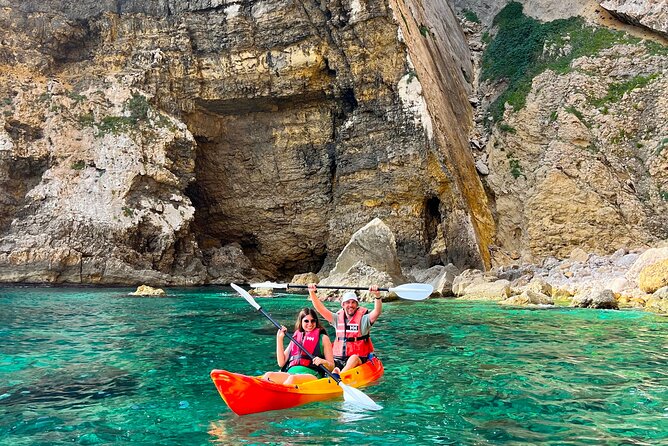 Kayak Paradise: Cala Portixol Snorkel, Cave & Cliff Jumping Tour - Blue Lagoon Cliff Jumping