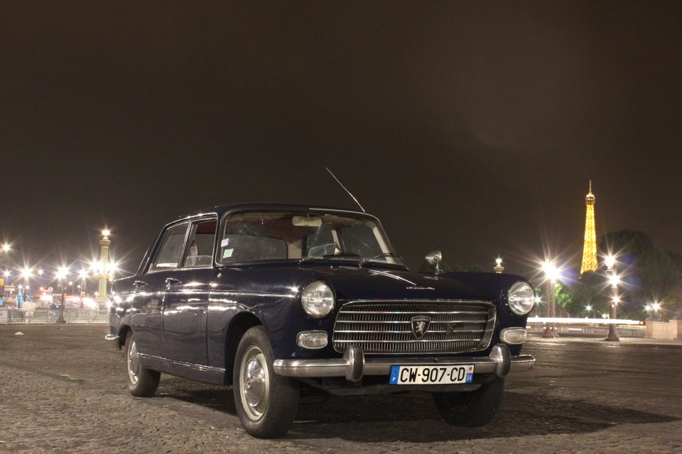 Paris: 1.5-Hour Vintage Car Night Tour - Pricing, Booking, and Meeting Point
