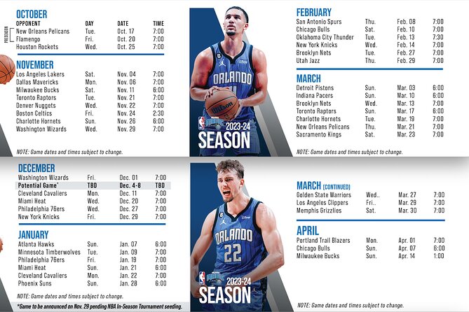 Orlando Magic NBA Basketball Tickets - Game Ticket Inclusions