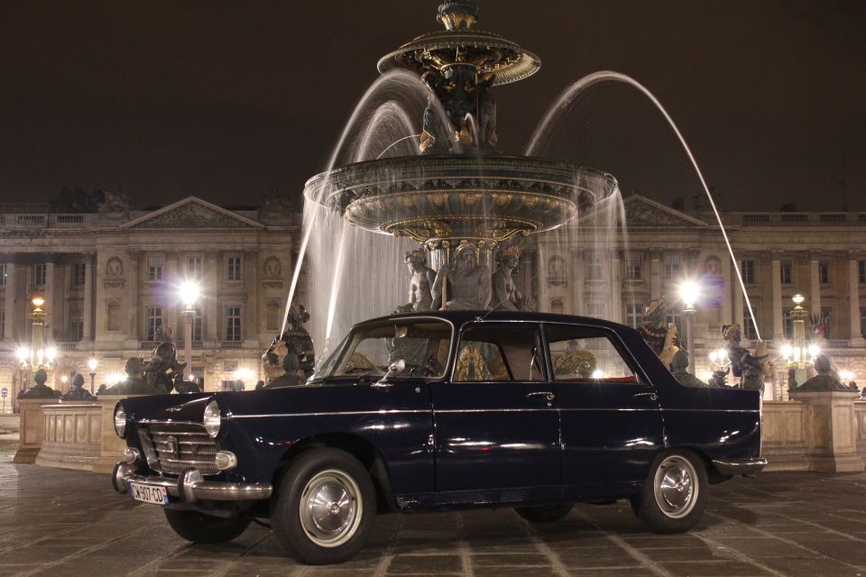 Paris: 1.5-Hour Vintage Car Night Tour - Key Points