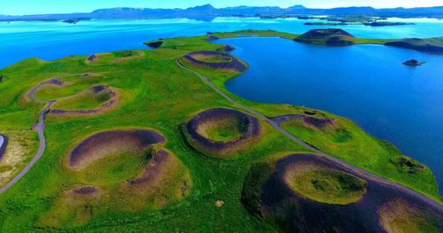 Akureyri: Lake Myvatn, Godafoss, Dimmuborgir, and Hverir