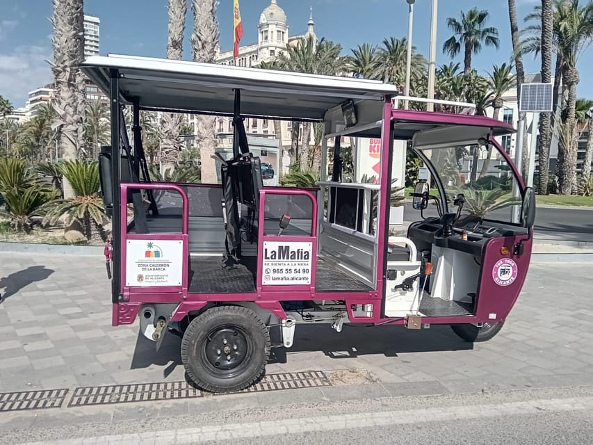Alicante: Tuk Tuk Tour Electric 60 Minutes Electric - Tour Overview