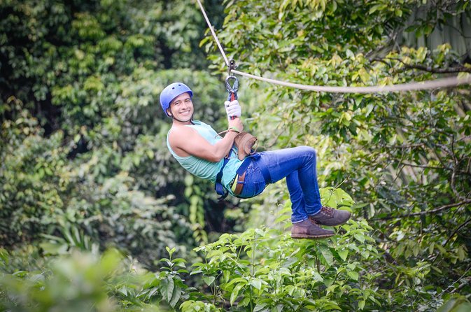 AMA Extreme 7 Zipline Cables in Arenal Above La Fortuna Waterfall