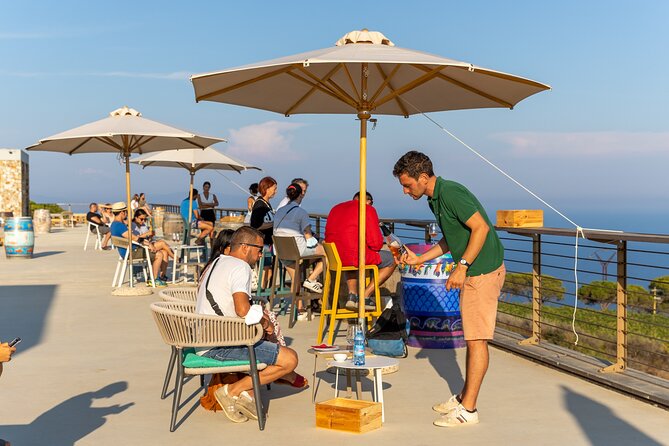 Aperitif on the Roof-Top Terrace at Tenuta Delle Ripalte - Panoramic Tuscan Archipelago View