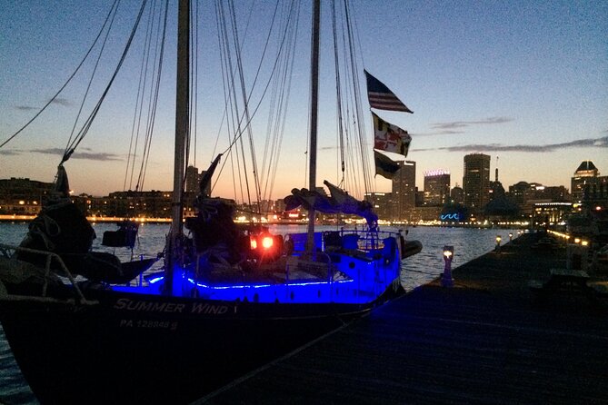 Baltimore Harbor Moonlight Sail on the Summer Wind
