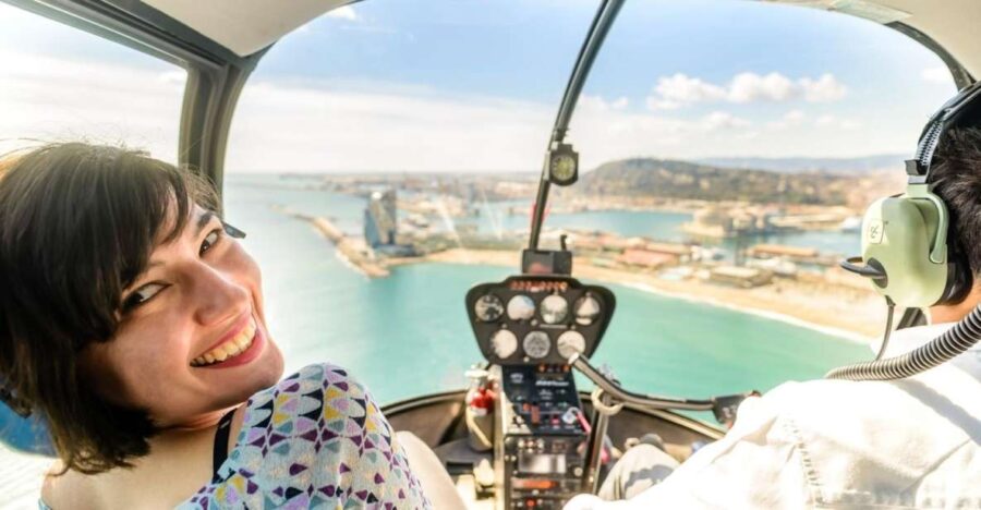 Barcelona: Helicopter Flight Over Barcelonas Coastline