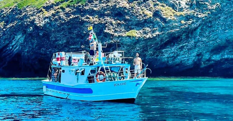 Cagliari: Private Wood Boat Tour Experience From Teulada