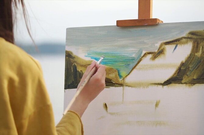 Canvas Painting in Bronte Harbour, Oakville, Ontario