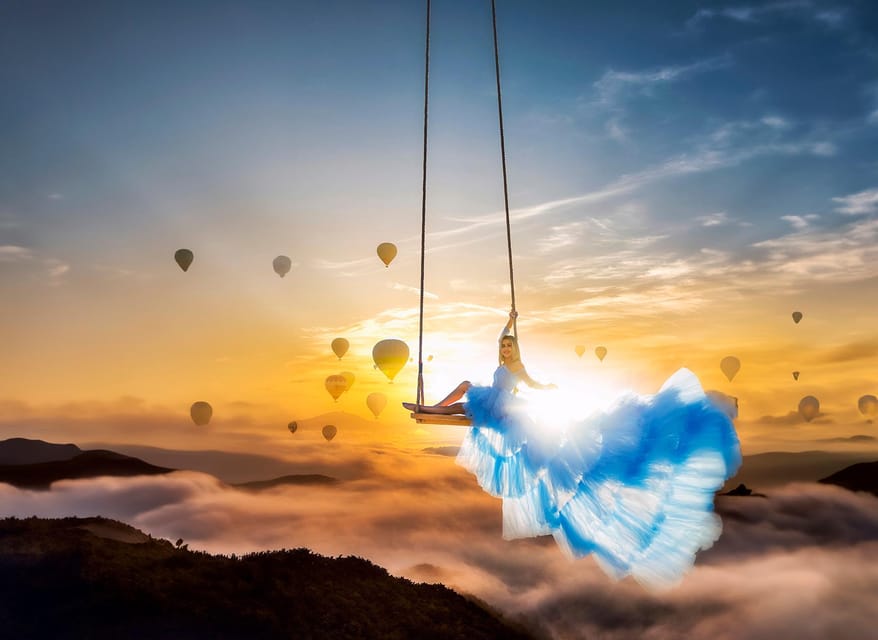 Cappadocia: Taking Photo With Swing at Hot Air Balloon View