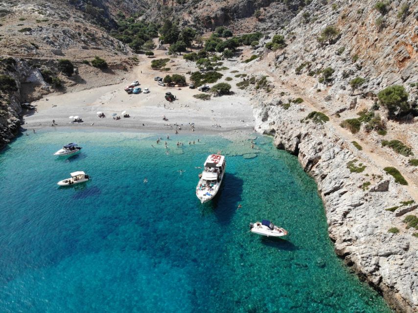 Chania: Menies Beach & Chironisia Bay Cruise With Snorkeling