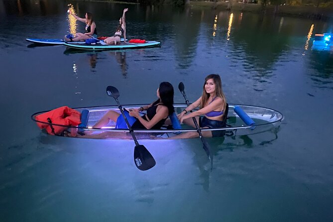 Date Night LED Glow Clear Kayak or Clear Paddleboard & Champagne - Included Amenities