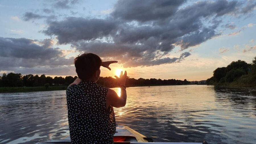 Dresden: Privat Boat Tour at Sunset With Beergarden Stop