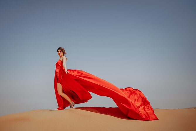Dubai: Flying Dress With Photography and Thrilling Dune Drive