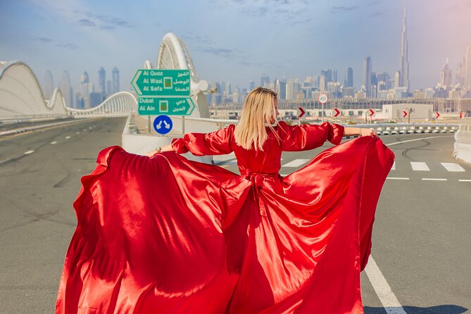 Flying Dress Photoshoot in Dubai