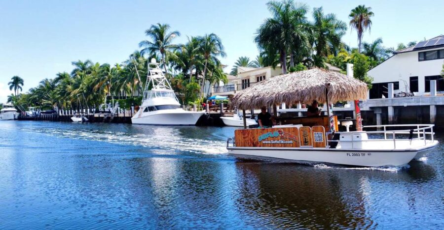 Fort Lauderdale: Private Tiki Boat Tour up to 6 People