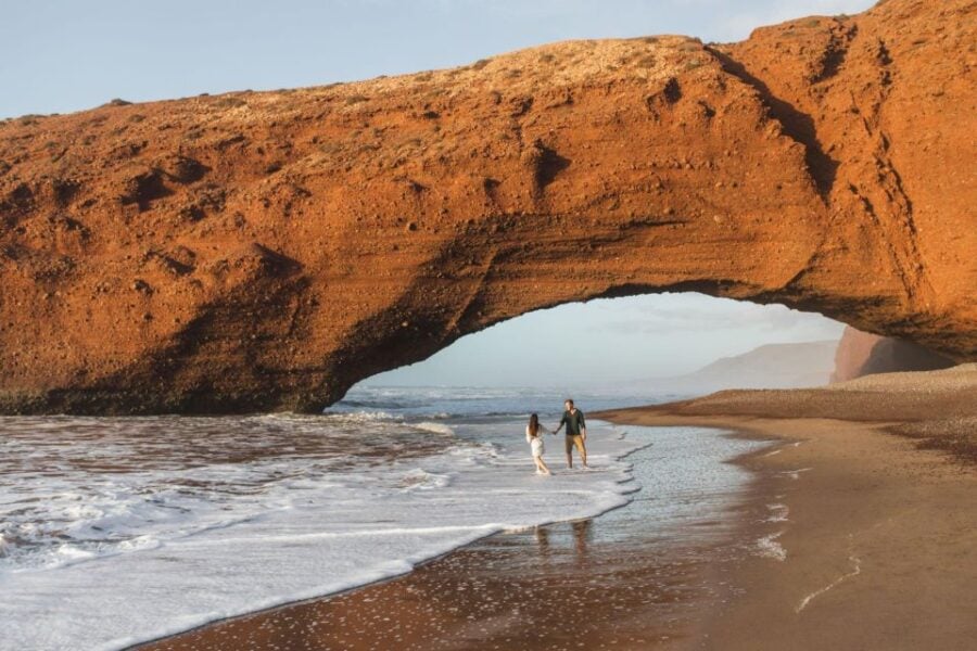 From Agadir or Taghazout: Legzira Beach and Tiznit Tour