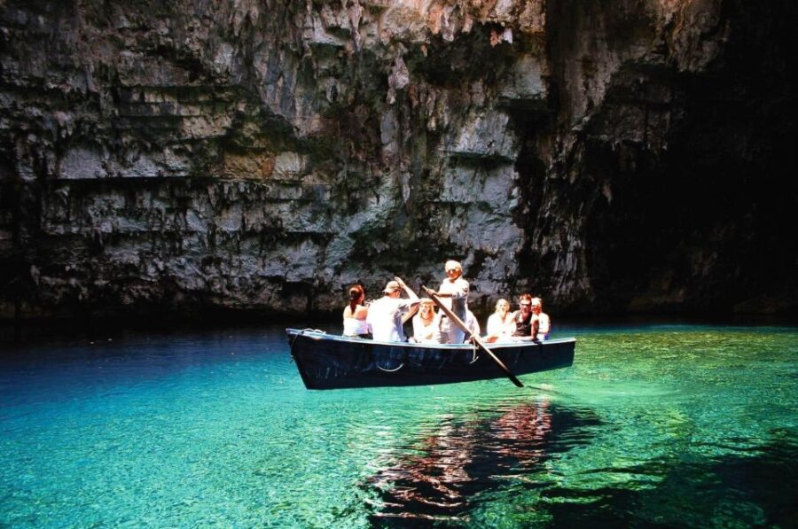 From Argostoli: Melissani Lake, Myrtos Swim & Local Tastings