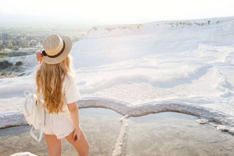 From Cesme: Pamukkale Tour With Hot Air Balloon Ride