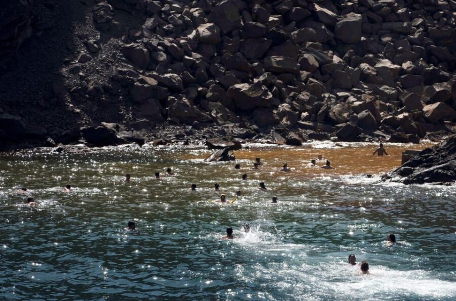 From Fira: 3 Islands Sailboat Cruise With Hot Springs Swim