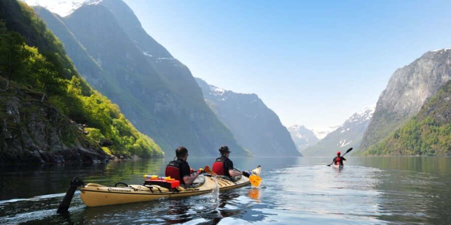 From Flåm: Nærøyfjord 3 Day Kayaking and Camping Tour