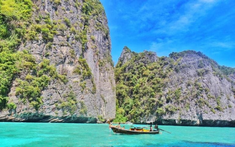 From Phi Phi: Full Day Phi Phi Island Tour by Speed Boat.