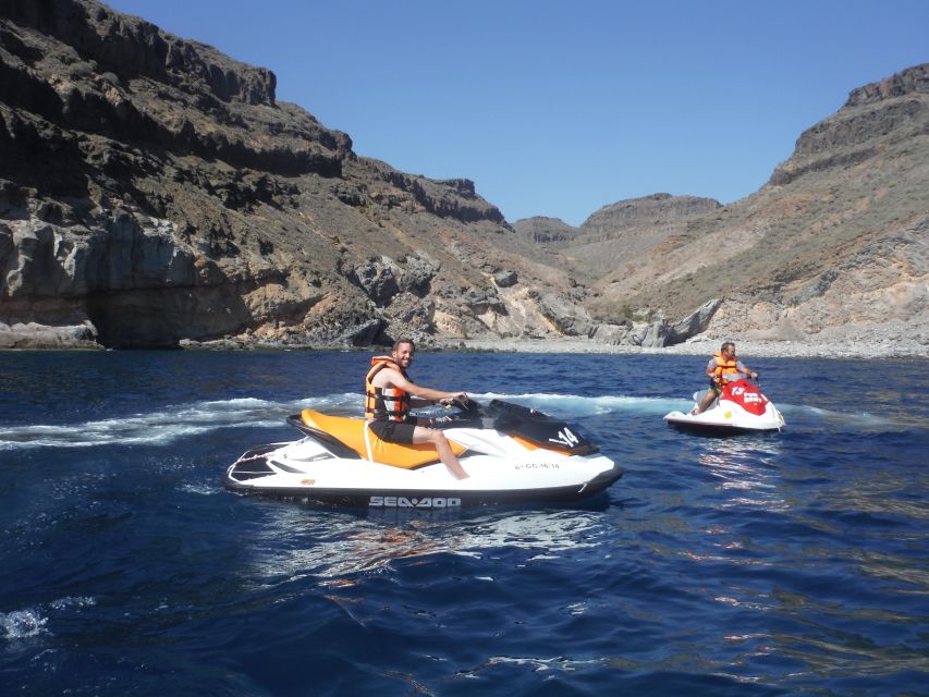 From Playa Del Inglés: Guided Jet Ski Tour & Hotel Transfers