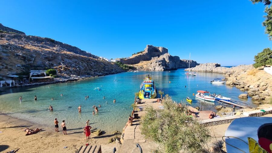From Rhodes: Lindos, Seven Springs and Kalithea Private Tour