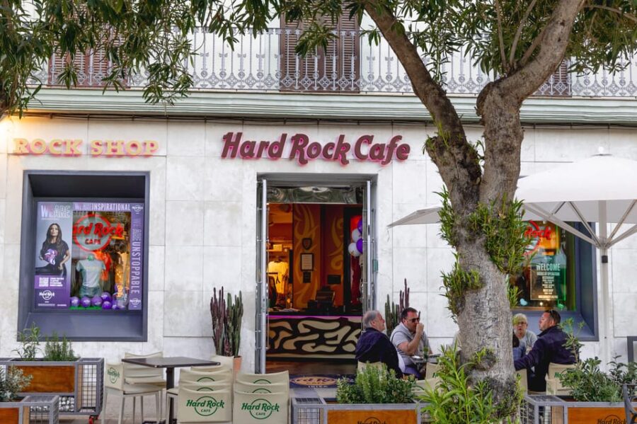 Hard Rock Cafe Ibiza Menu Lunch or Diner