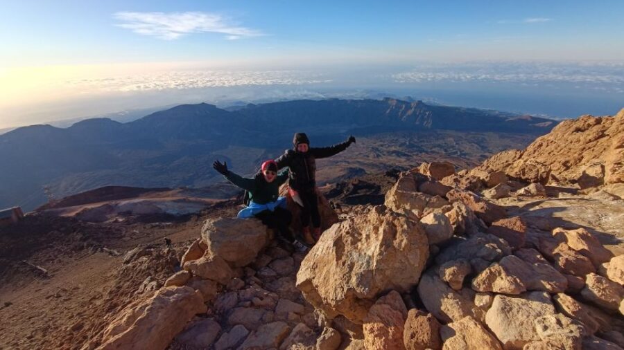 Hiking Summit of Teide by Night for a Sunrise and a Shadow