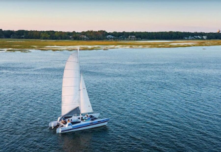 Hilton Head: Private Dolphin Day or Sunset Catamaran Sail