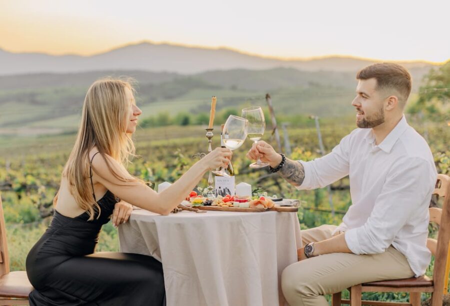 Intimate Romantic Vineyard Set up With Wine Tasting - Experience Overview