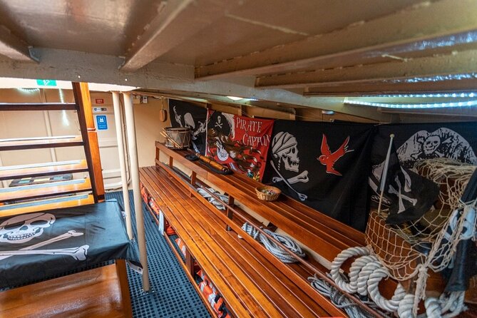 Island Beach Trip on a Pirate Sail Boat Drinks Included