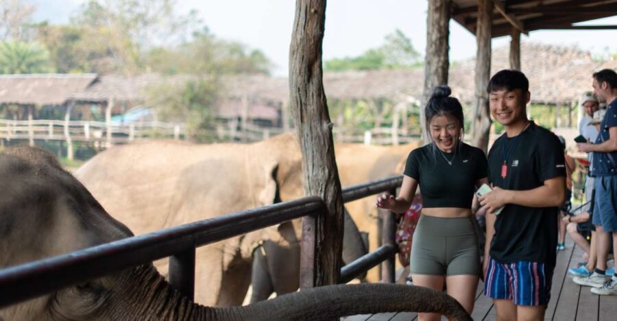 Kanchanaburi: Elephant Sanctuary & Erawan Waterfall Tour