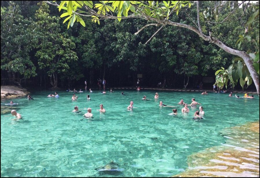 Krabi Tiger Cave , Emerald Pool, Hosspring Waterfall Jungle