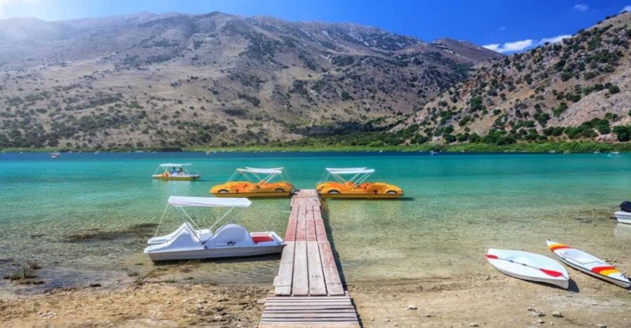 Lake Kournas: Pedal Boat Rental With Transfer