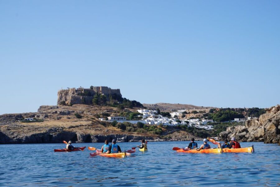 Lindos: Sea Kayaking & Acropolis of Lindos Tour With Lunch