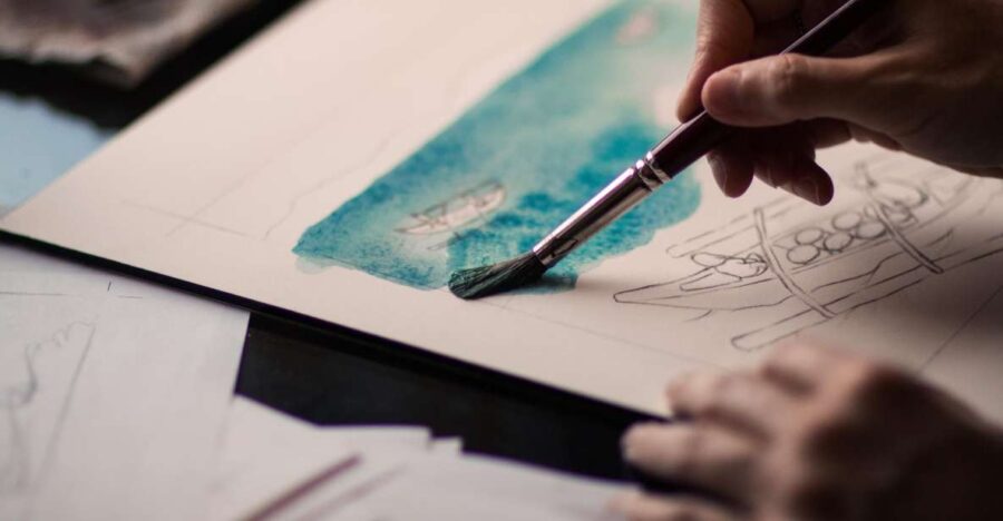 Malaga: Drawing & Painting Lesson Outdoors
