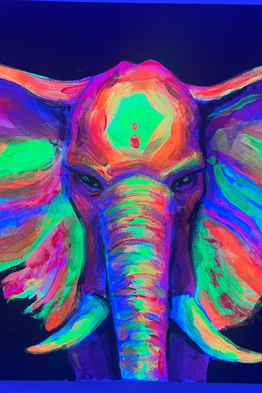 Málaga: Wine Gogh Glow Academy Paint and Sip Class