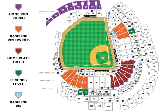 Miami Marlins Baseball Game Ticket at Loandepot Park