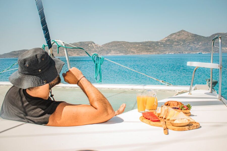 Milos: Half Day Morning Private Catamaran With Lunch Kleftiko