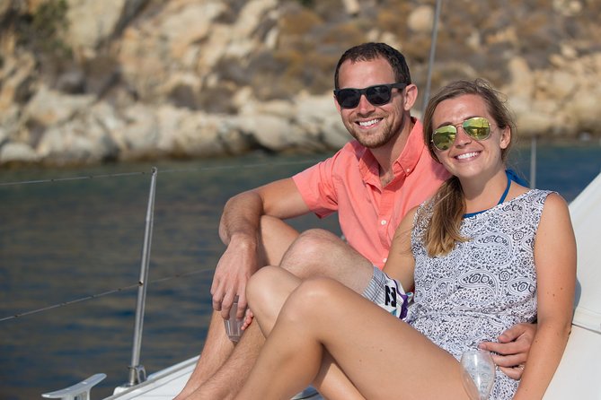 Mykonos Catamaran Private Sunset Cruise, Full Meal & Open-Bar