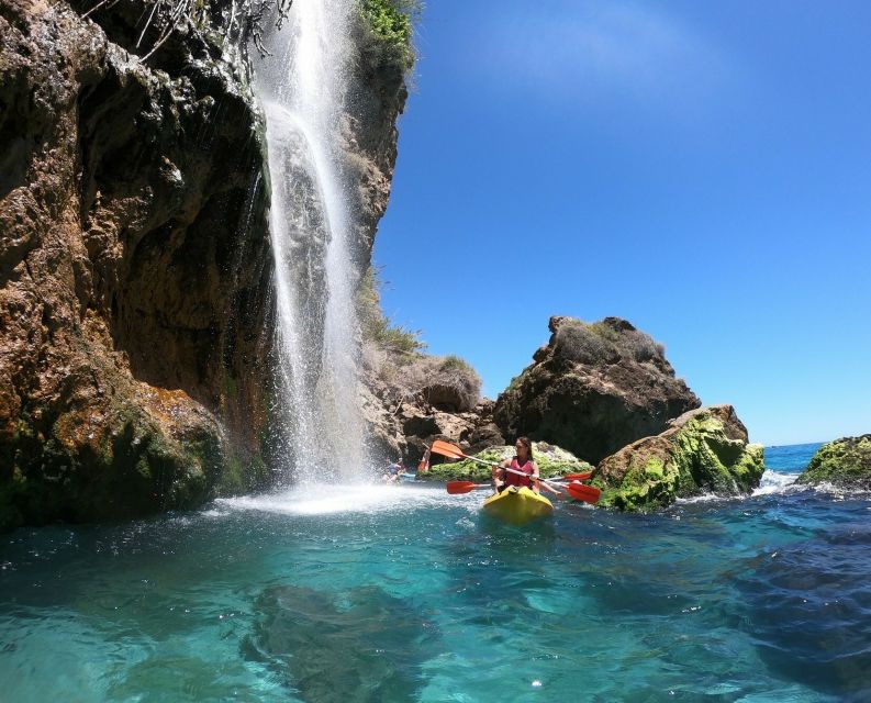 Nerja: Guided Kayak Tour Nerja Cliffs and Maro Waterfall