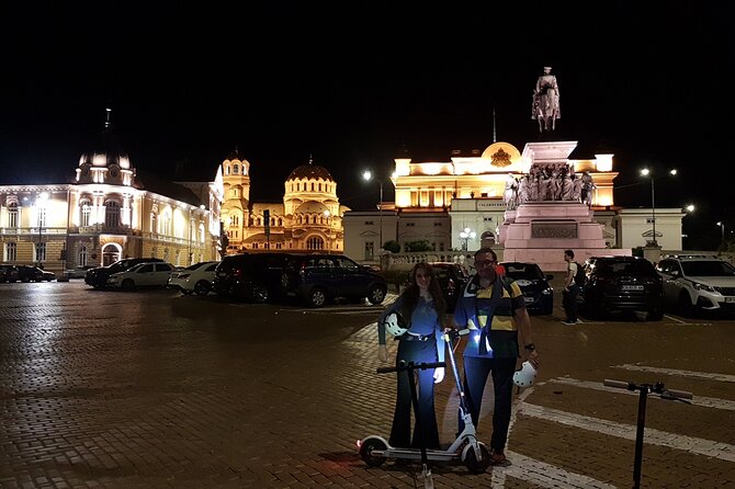 Night Sofia on an Electric Scooter - Guided Tour