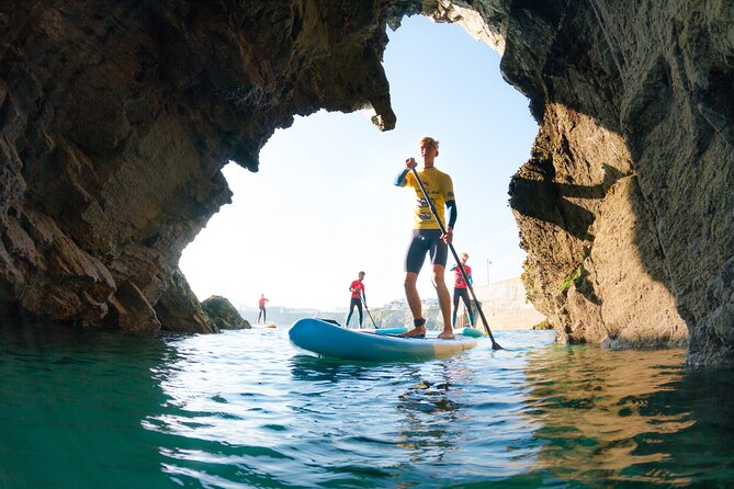 Paddleboarding Around Newquays Coastline